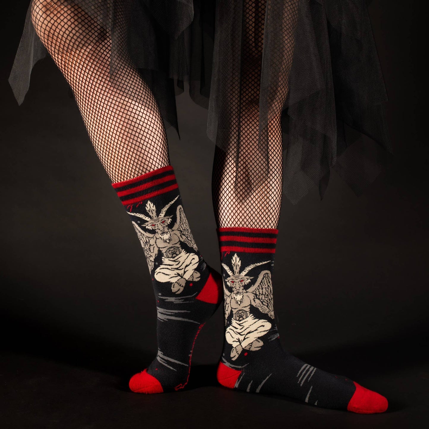 Evil AF Baphomet Socks