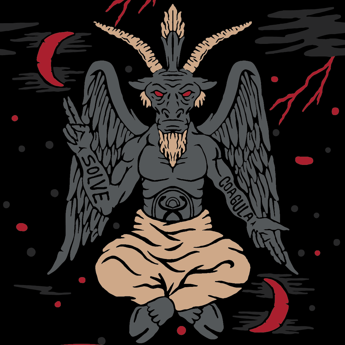 Evil AF Baphomet Socks