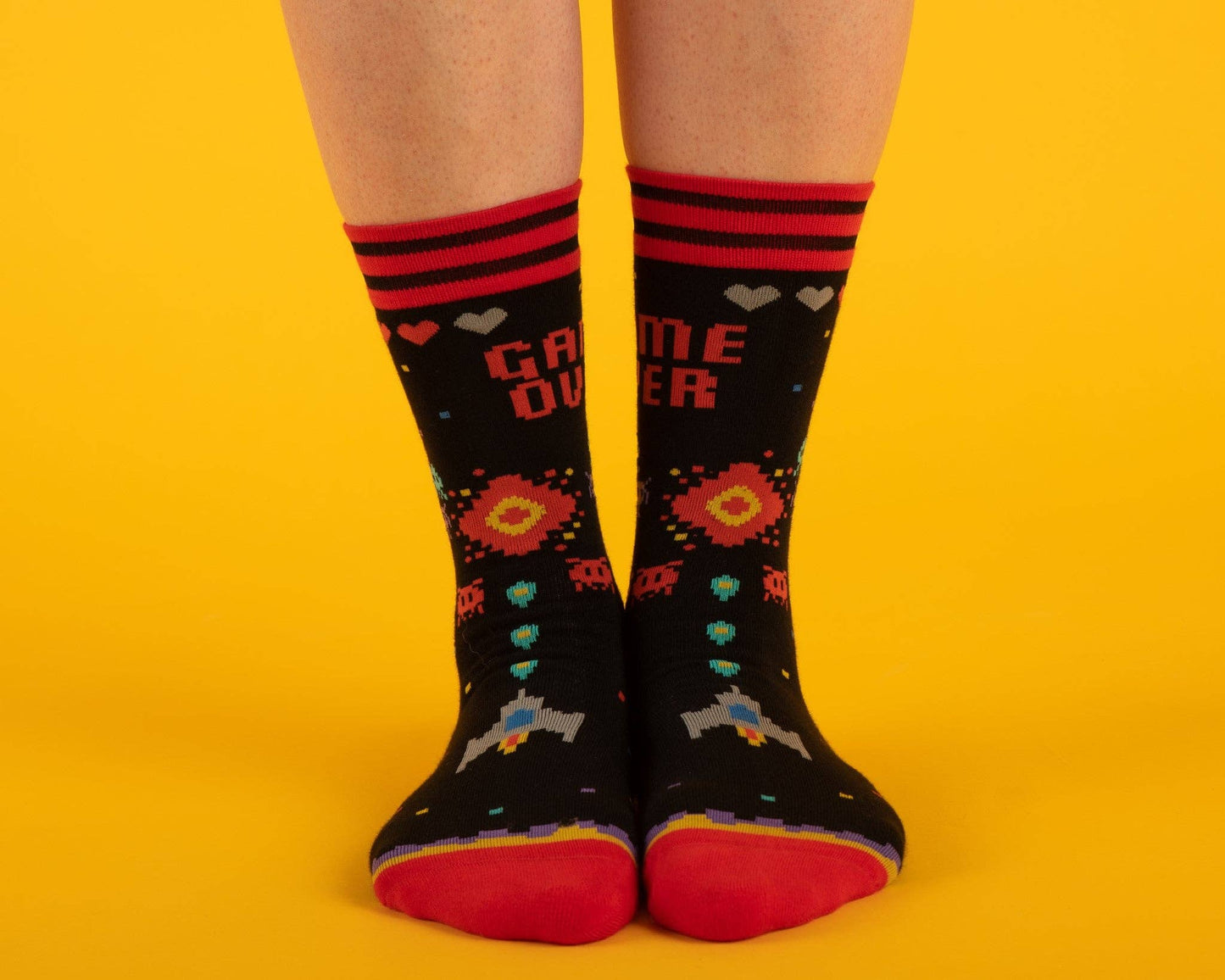 Game Over 80s Video Game Crew Socks