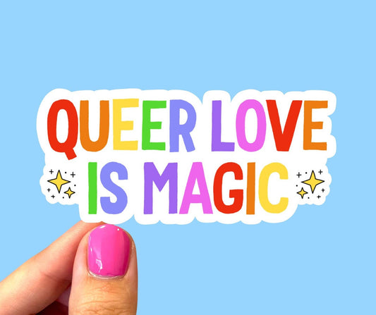 Queer love is magic, Pride sticker, LGBTQ sticker