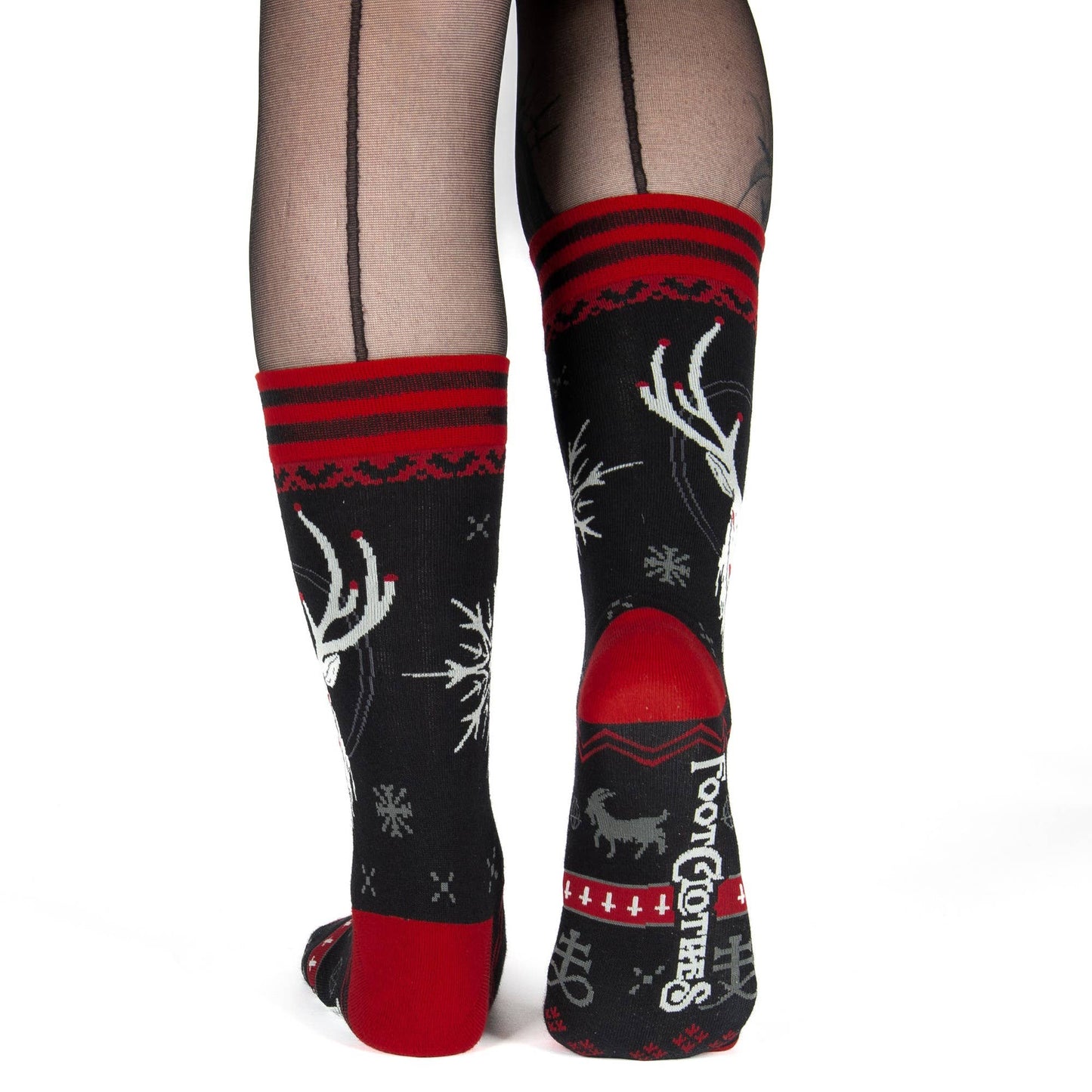 Beelzebuck Ugly Xmas Sweater Crew Socks