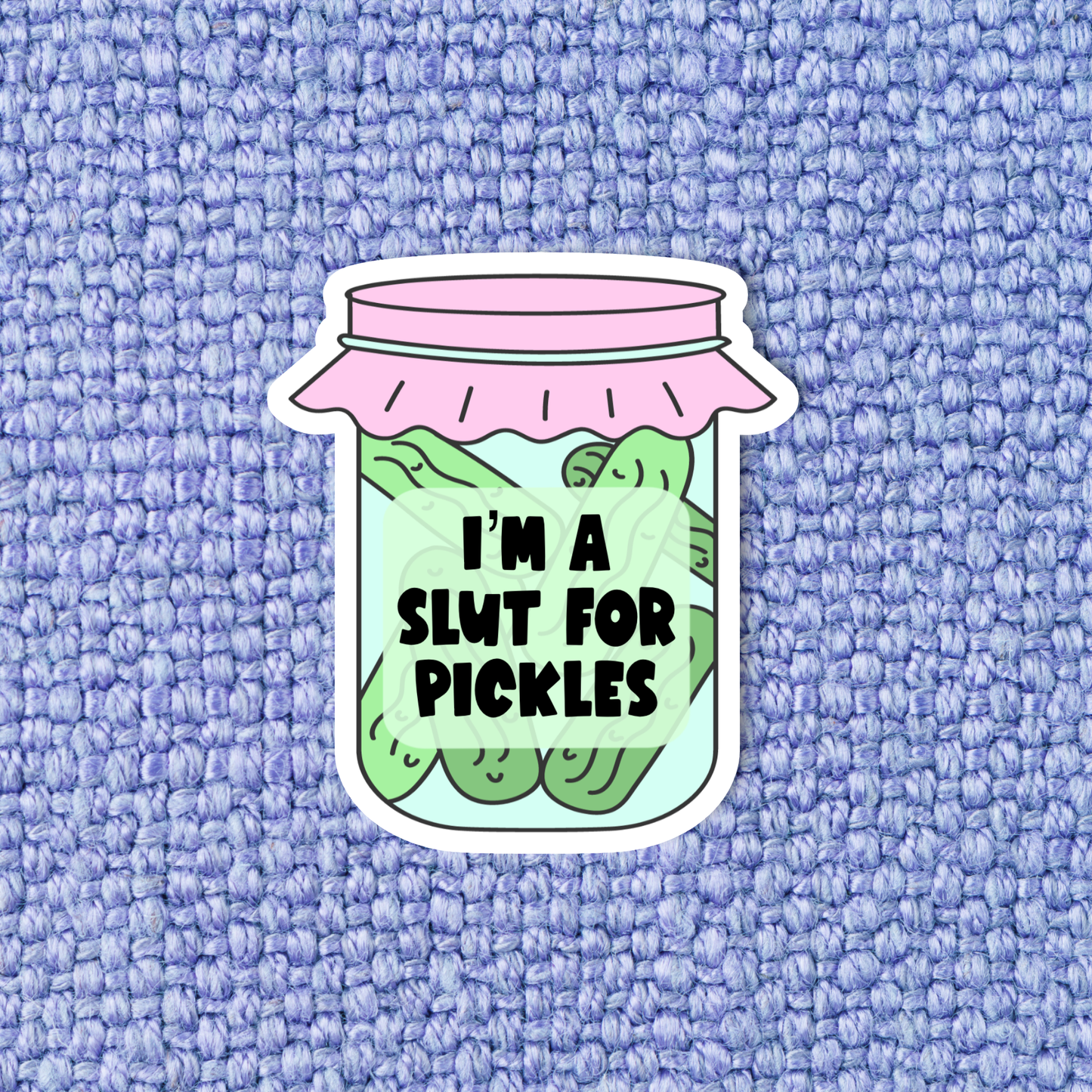 Funny sticker, Pickle slut, Pickle lover, Laptop sticker