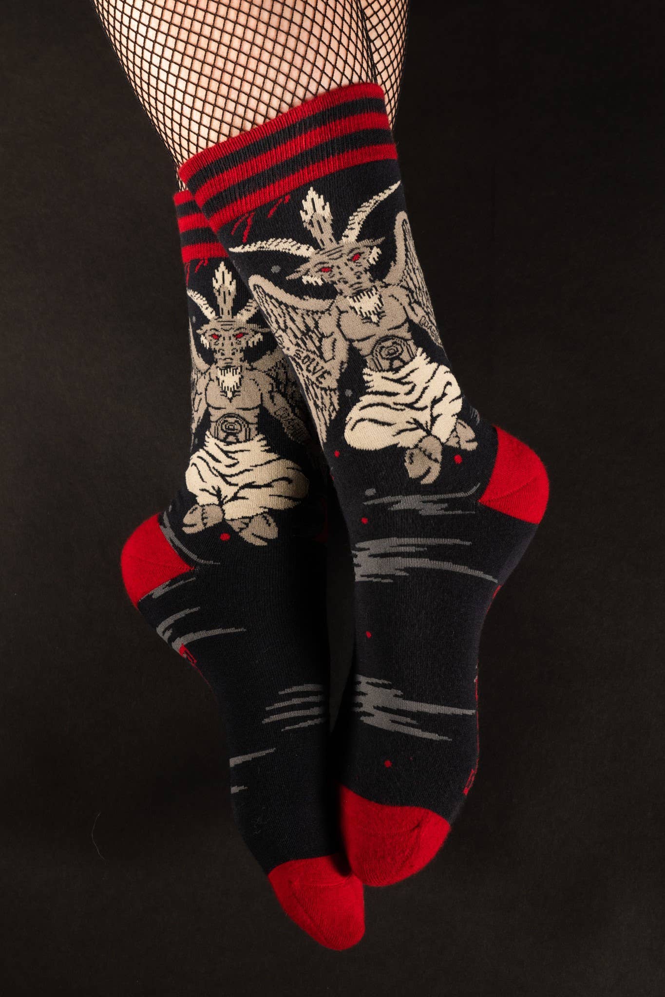 Evil AF Baphomet Socks