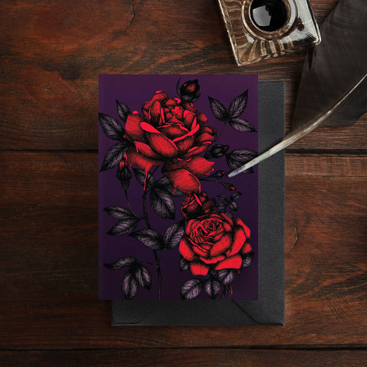 Bleeding Roses - Greeting Card