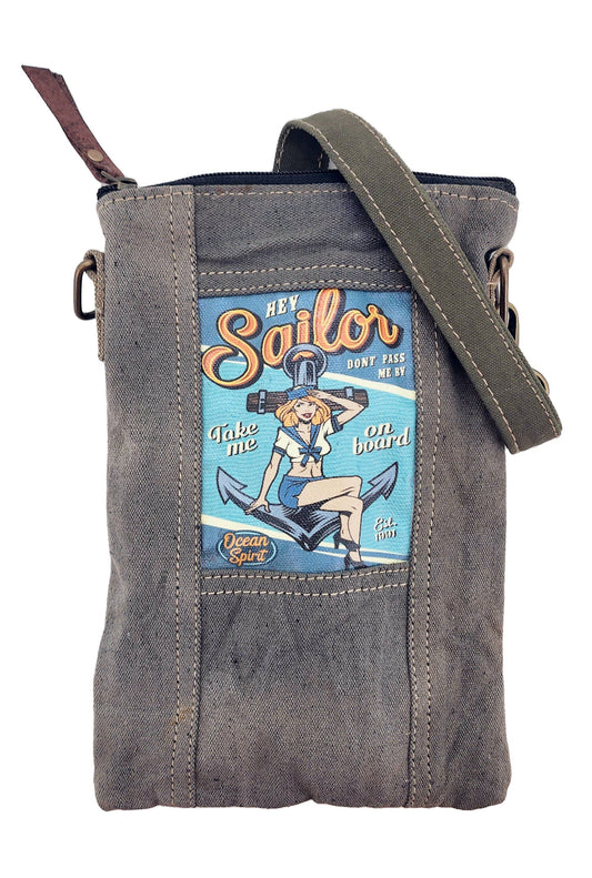 Hey Sailor Recycled Tent Small Crossbody