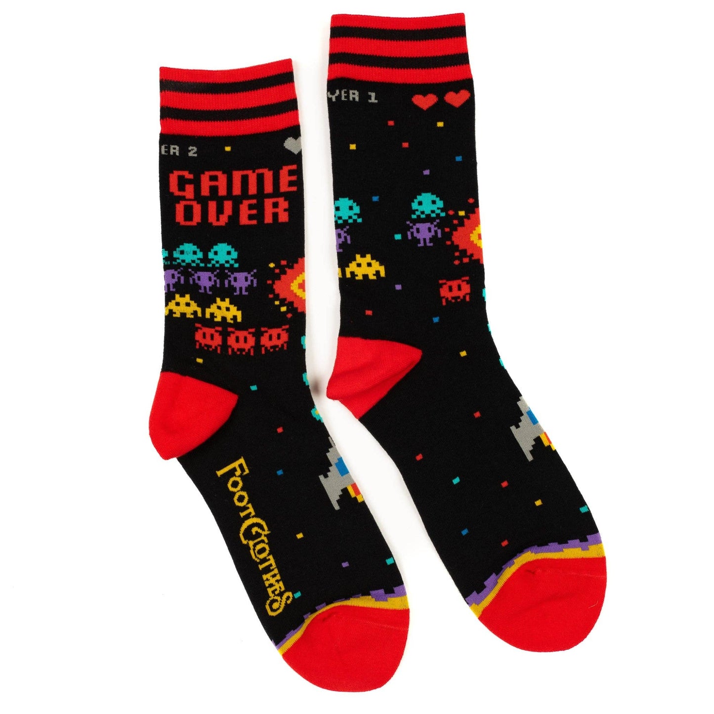 Game Over 80s Video Game Crew Socks