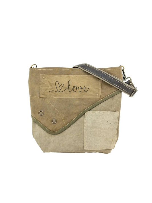 Love Recycled Military Tent Crossbody