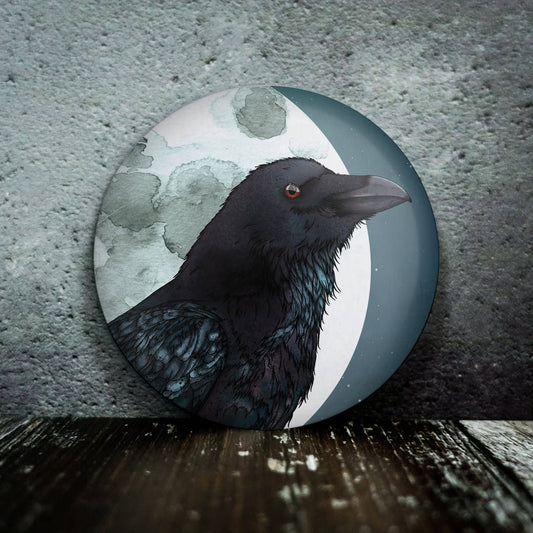 Raven and Moon - Pocket Mirror