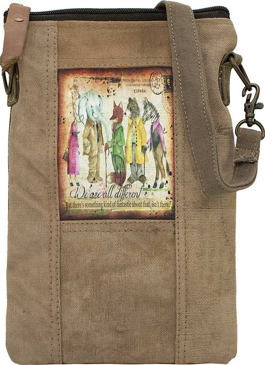 We Are All Different Recycled Tent Crossbody