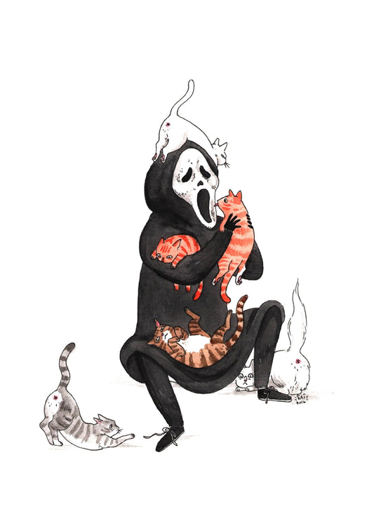 Screams and Purrs - Horror Cats Print