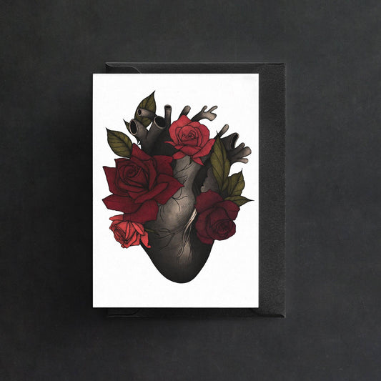 Black Heart - Greeting Card